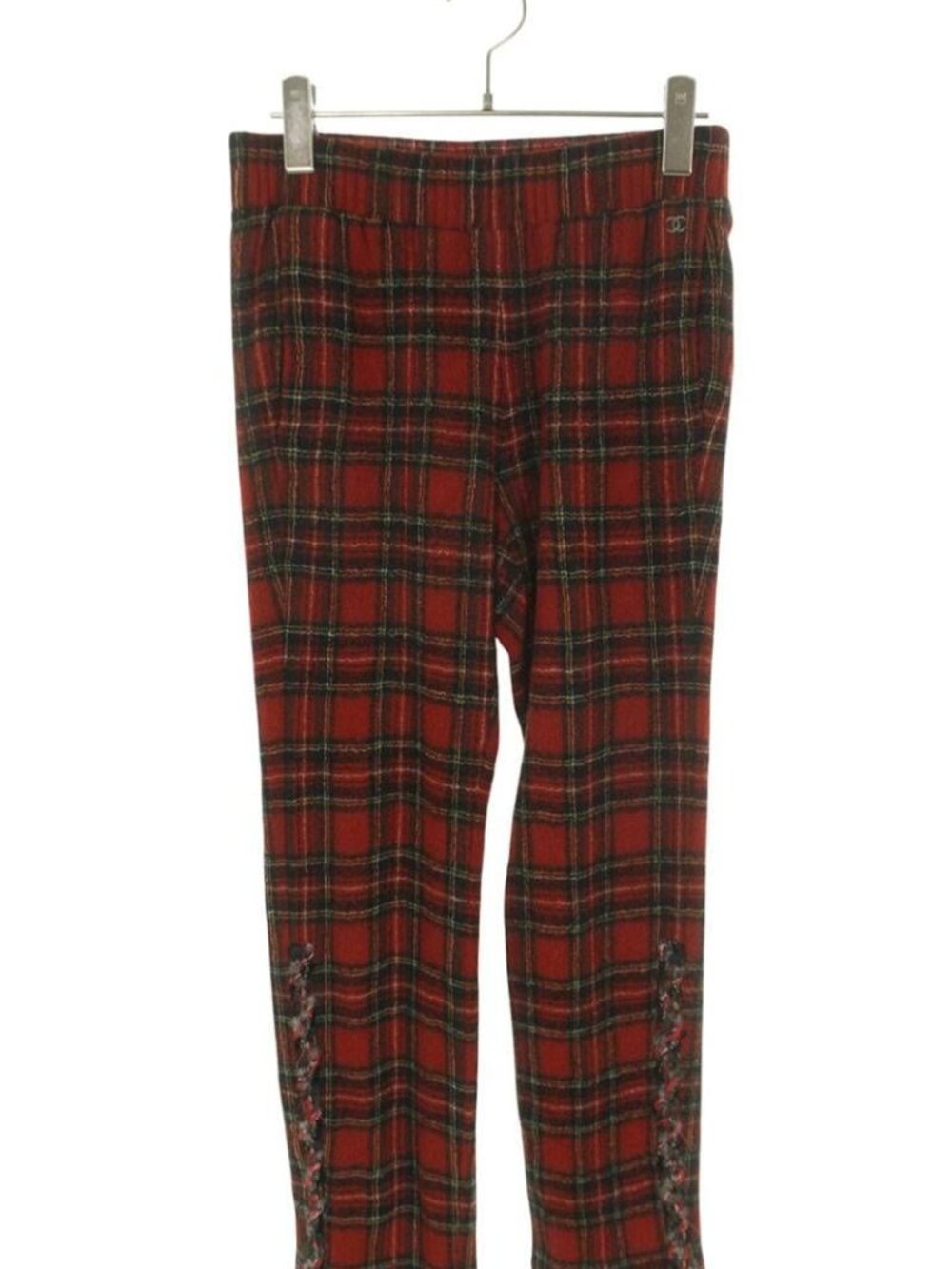 Chanel CC Logo Check Long Pants 34